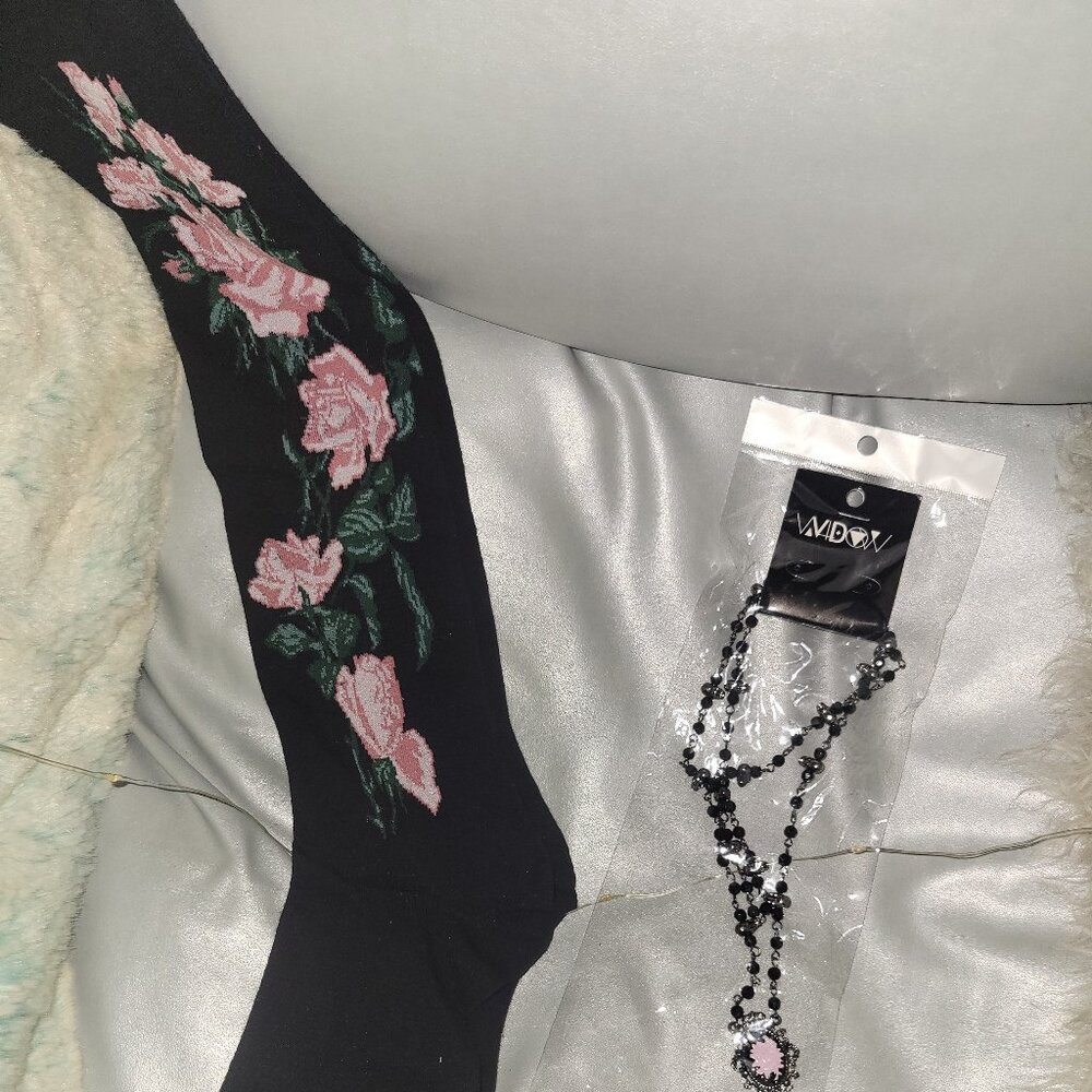 Socks and necklace